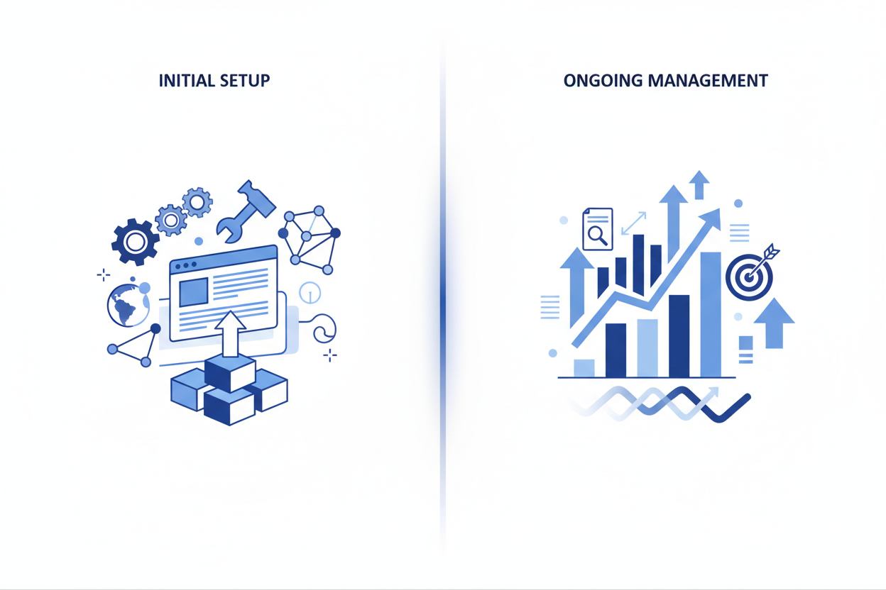 What's the Difference Between Setup and Management? Understanding Digital Marketing Service Fees